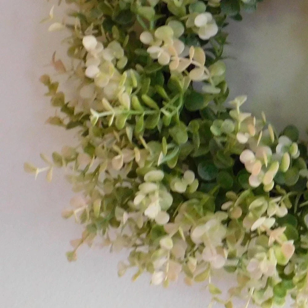 Small Eucaluptus Wreath, Pink and Sage Green, Accent, Home Decor, Romantic